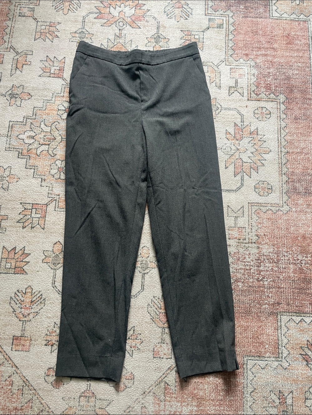 Banana Republic Black Straight-Leg Work Trousers